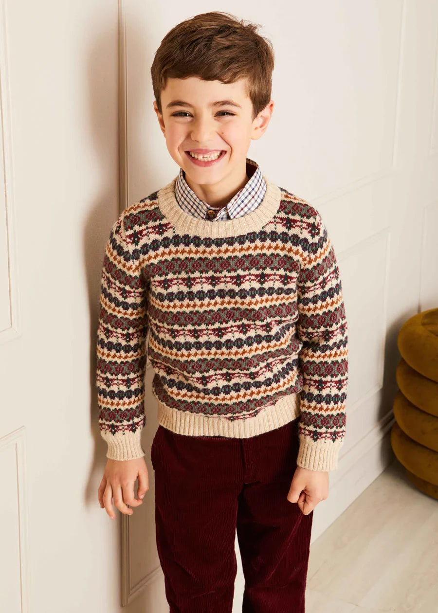 Stylish Burgundy Corduroy Five Pocket Trousers for Kids (4-10 Years) - Perfect for School, Playdates & Casual Outings