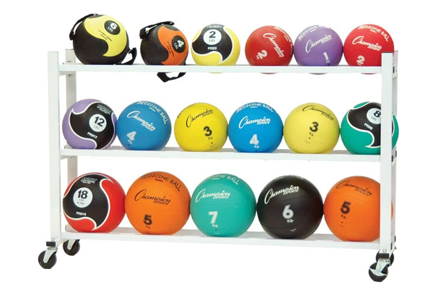 Warrior Deluxe Medicine Ball Cart - Heavy Duty Exercise Equipment for Gym & Home Workouts - Perfect for Strength Training, CrossFit, and Functional Fitness