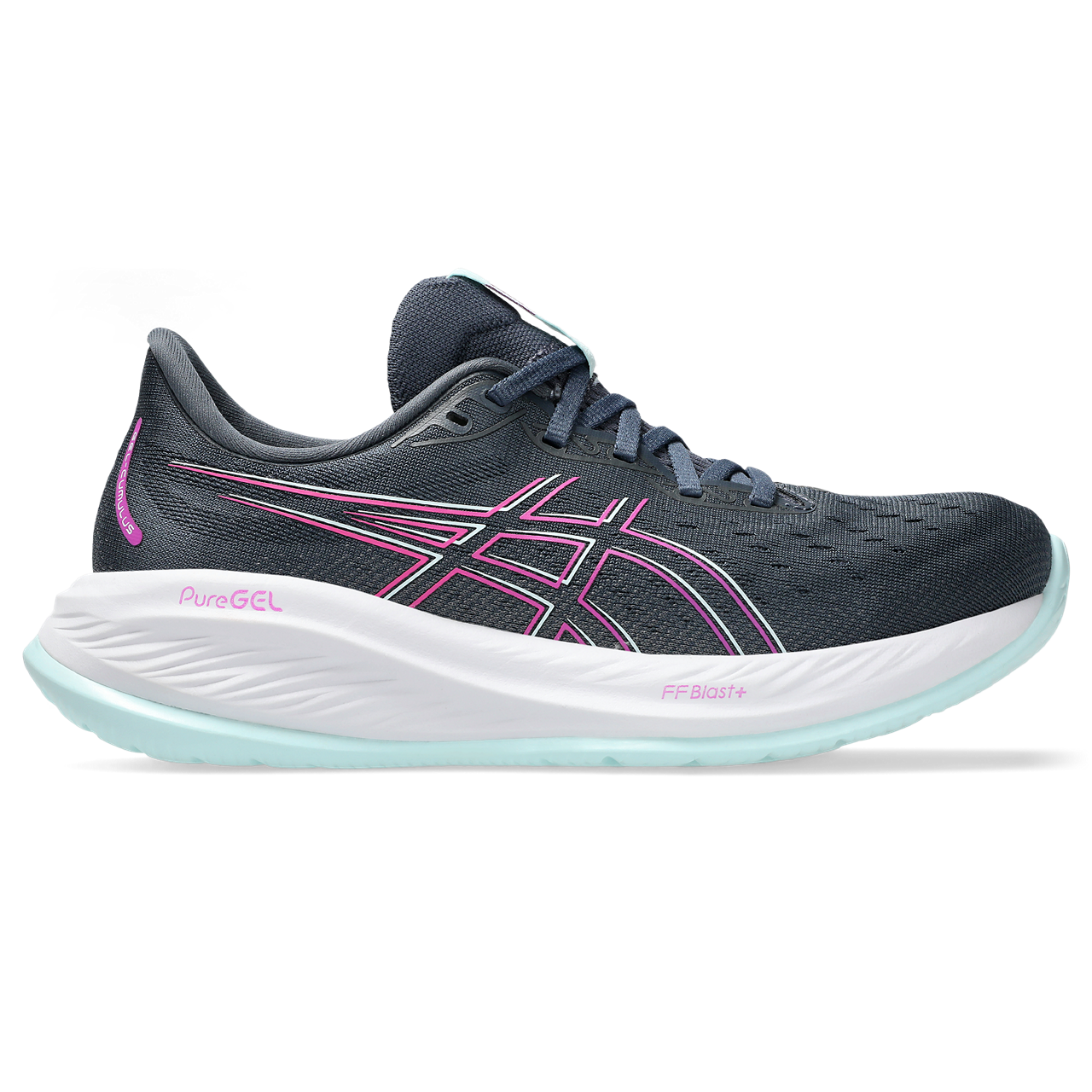 ASICS Women's Cumulus 26 Running Shoes (Tarmac/Bold Magenta) - Lightweight Cushioned Sneakers for Road Running, Jogging & Gym Workouts