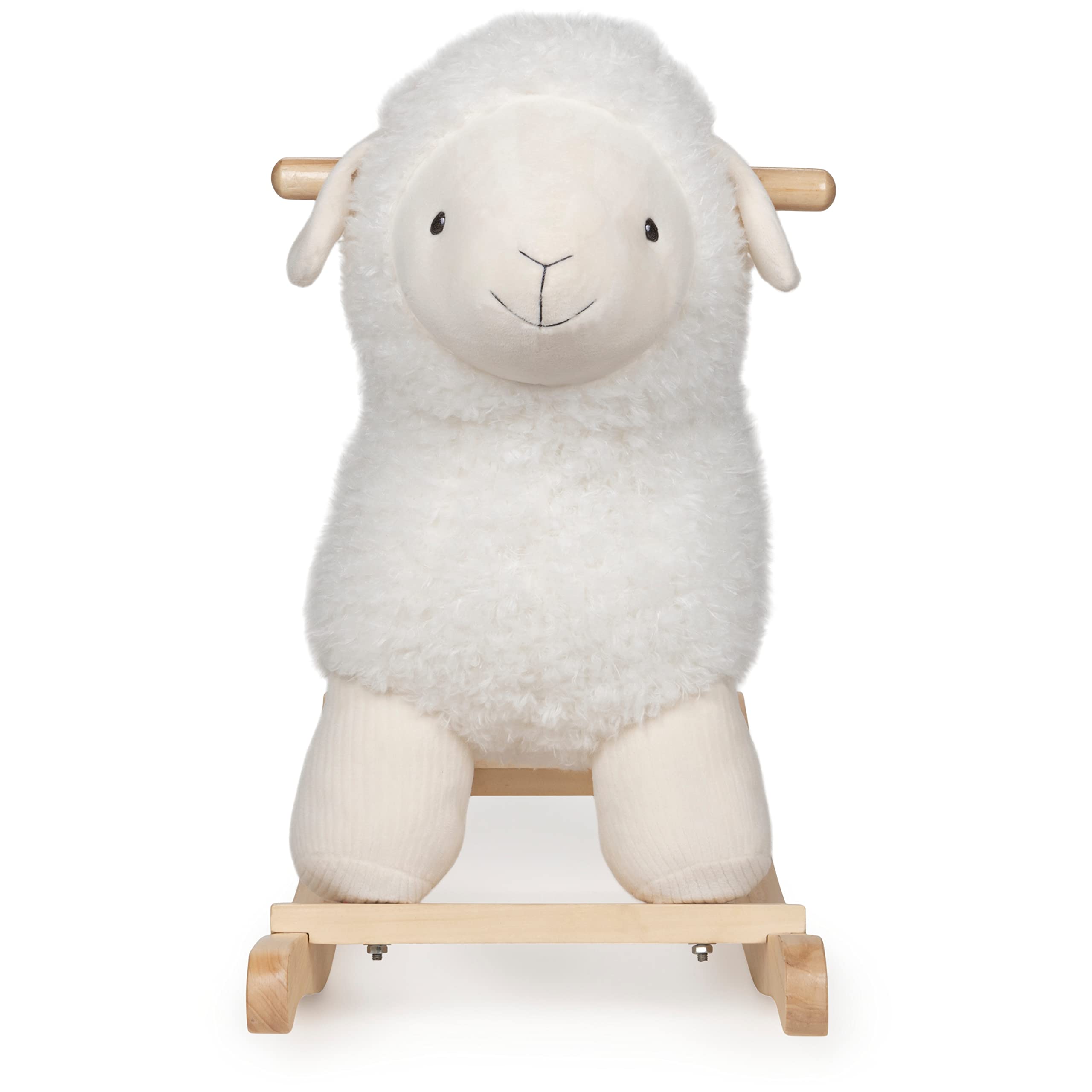 GUND Baby Elephant Rocker with Wooden Base - Soft Plush Stuffed Animal Toy for Nursery, Kids Room & Playtime - Gray, 23