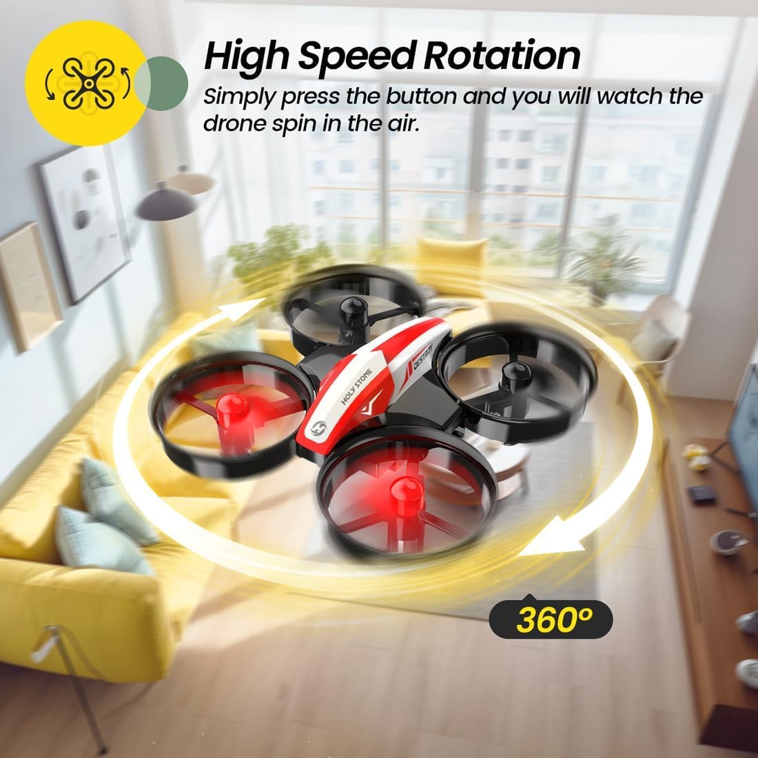 Holy Stone HS210 Mini Drone - Best RC Quadcopter for Kids & Beginners with Auto Hover, 3D Flip, Headless Mode & Extra Batteries | Fun Outdoor Toy for Boys & Girls, Birthday Gifts, STEM Learning Drone for Kids