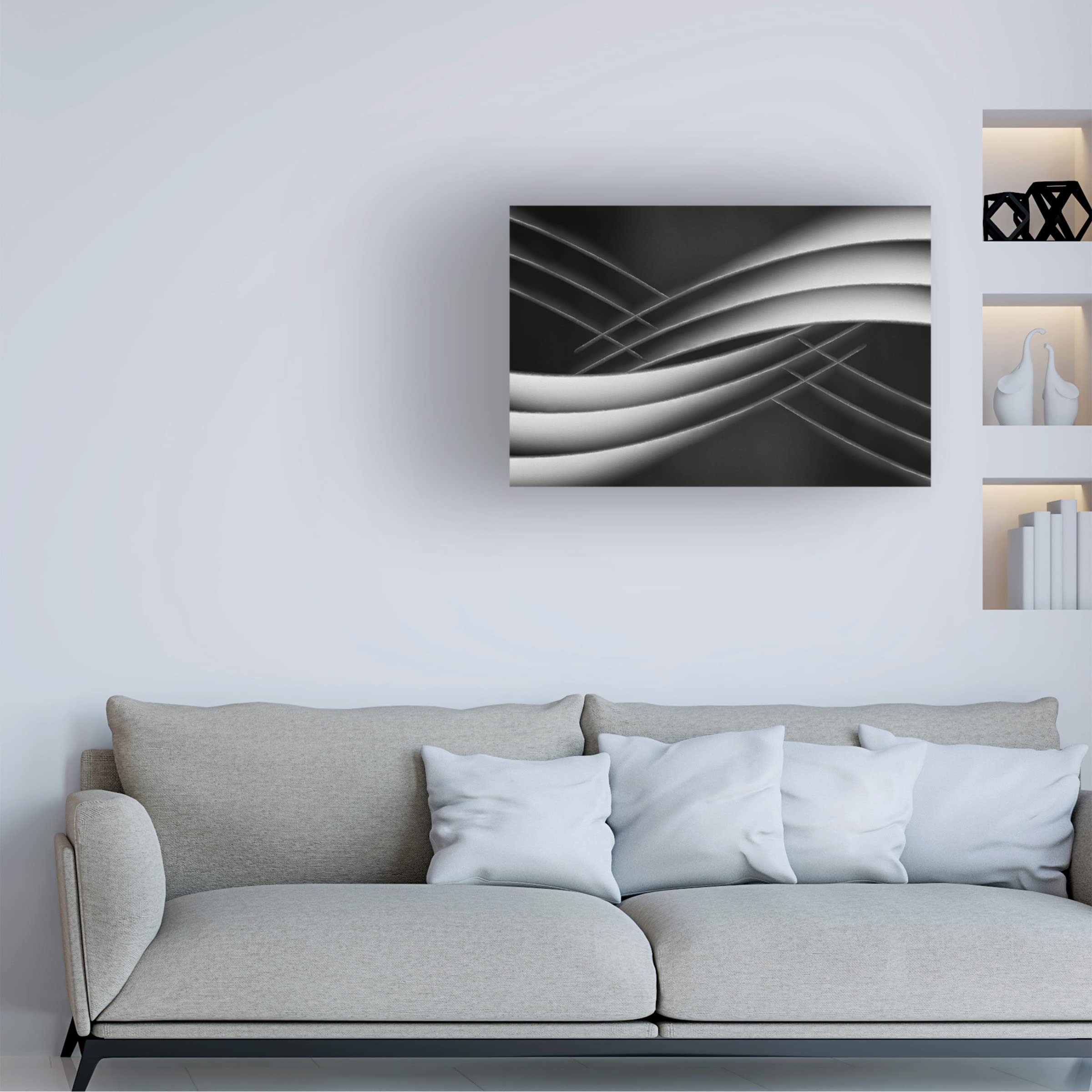 Trademark Fine Art 'Interlaced' Canvas Wall Art by Jutta Kerber - Modern Abstract Painting for Living Room, Bedroom & Office Decor