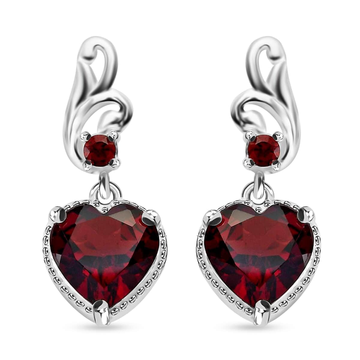 925 Sterling Silver Heart-Shaped Gemstone Drop Earrings for Women | Elegant Dangle Jewelry Gift for Birthday, Anniversary & Valentine's Day | Perfect for Date Night, Parties & Special Occasions