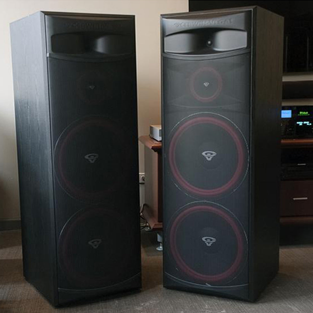 Cerwin Vega XLS 215 Dual 15 Inch 3-Way Floorstanding Tower Speaker - High Power Home Audio System for Home Theater, Music Listening & Party Sound (Pair)