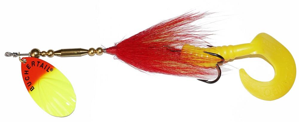 Buchertail Buck'n Grub 755 Bucktail Fishing Lure - Premium Bass & Trout Bait for Freshwater & Saltwater Fishing | Ideal for Casting, Trolling & Jigging