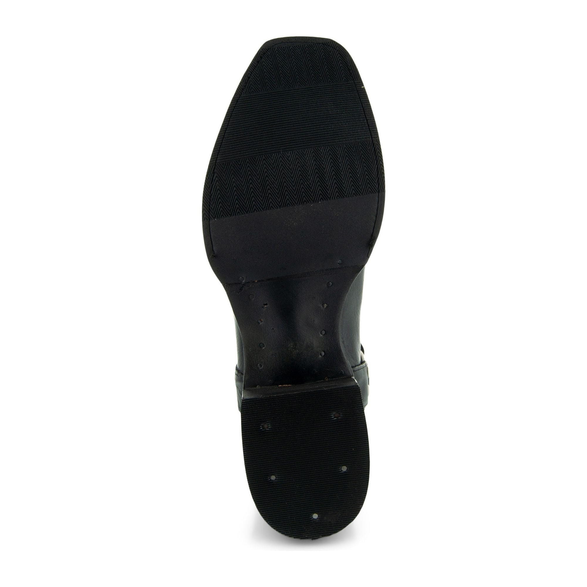 **Soto Men's Genuine Leather Harness Cowboy Boots - Black Western Boots H50021 (Size 9) - Perfect for Rodeo, Country Dancing & Casual Wear**