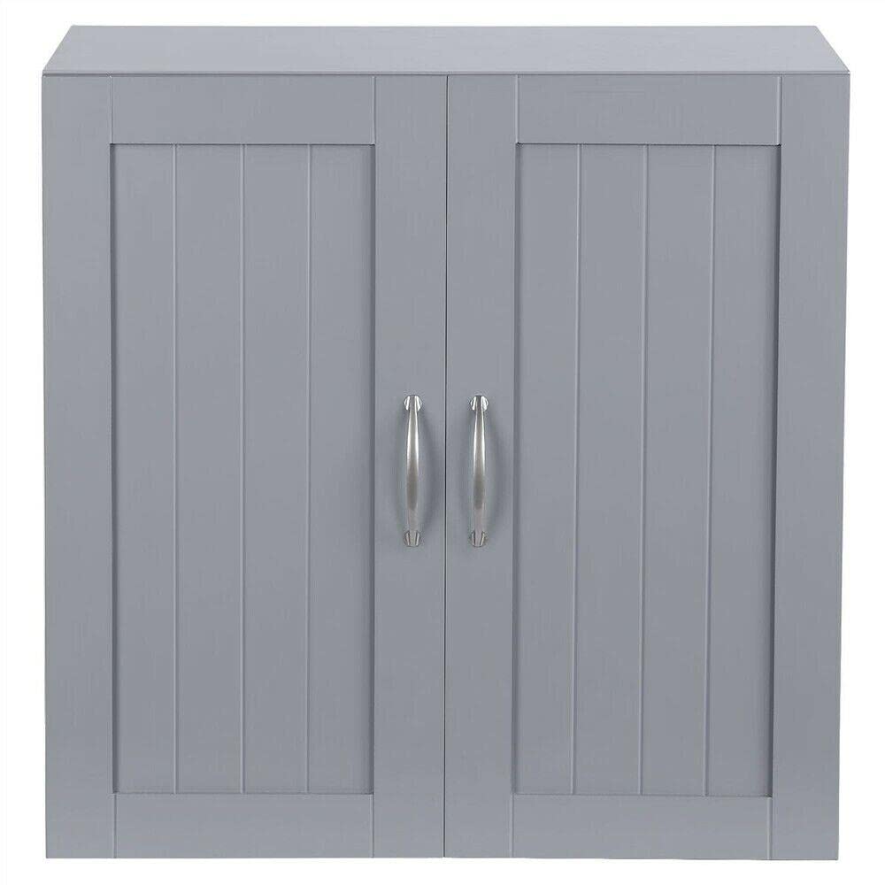 2-Tier Wall-Mount Cabinet - Bathroom & Kitchen Storage Organizer Shelf | Multipurpose Home Decor for Bathroom Accessories & Organization | Perfect for Small Space Storage in Bathroom, Kitchen, Laundry Room