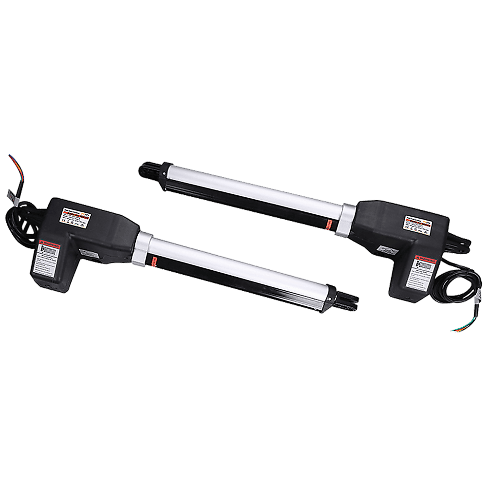 1000KG 20W Solar Powered Double Swing Automatic Gate Opener with Remote Control - Perfect for Driveway, Farm, and Ranch Security Access
