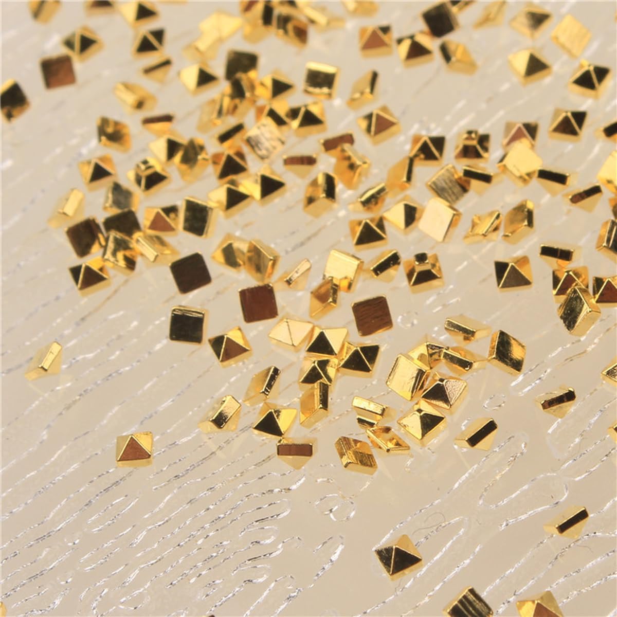 Punk Nail Rivets 3 Sizes - Gold Flatback Spike Studs for DIY Manicure & Nail Art