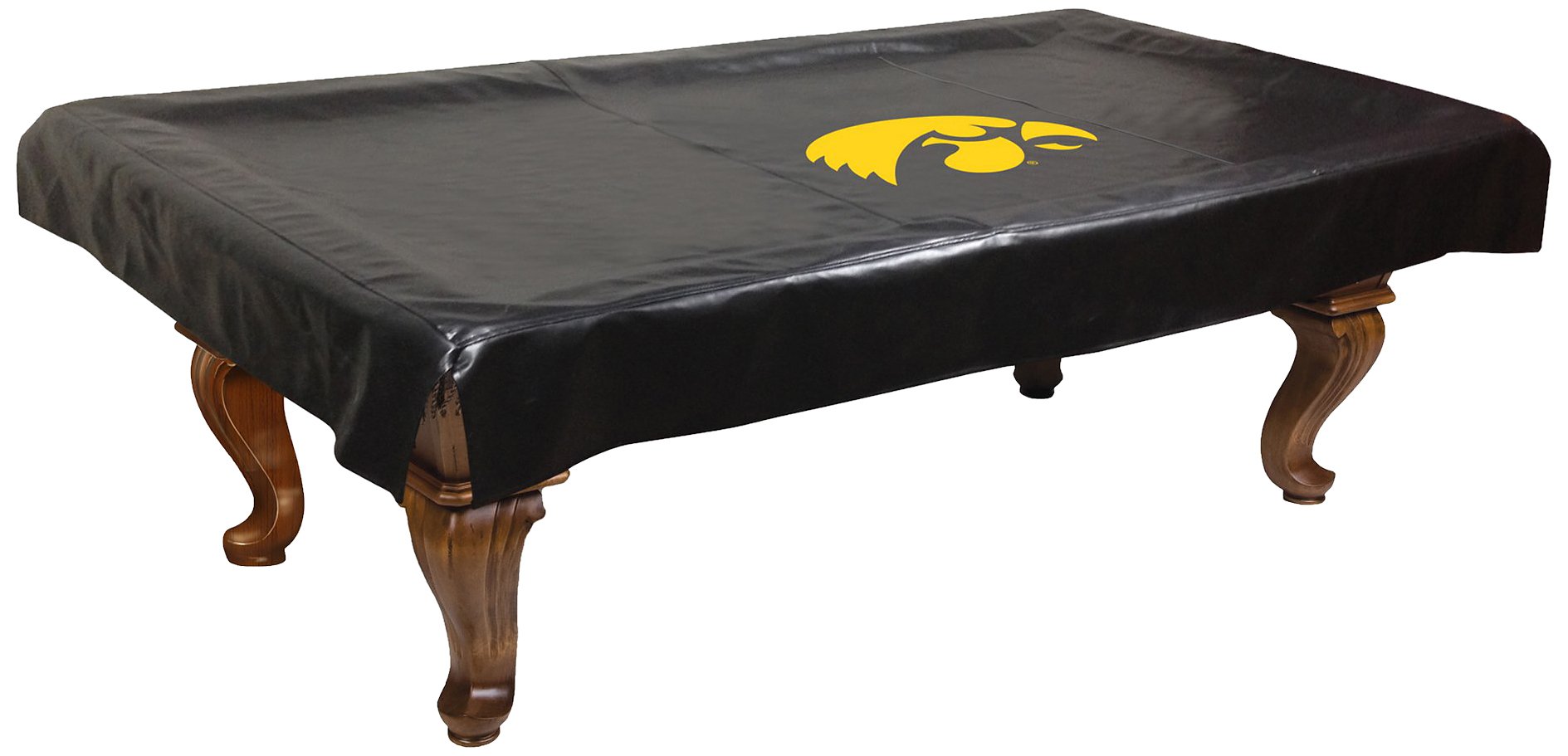 Holland Bar Stool Co. NCAA Iowa Hawkeyes Billiard Table Cover - Waterproof Pool Table Protector for Game Room & Sports Bar Decor