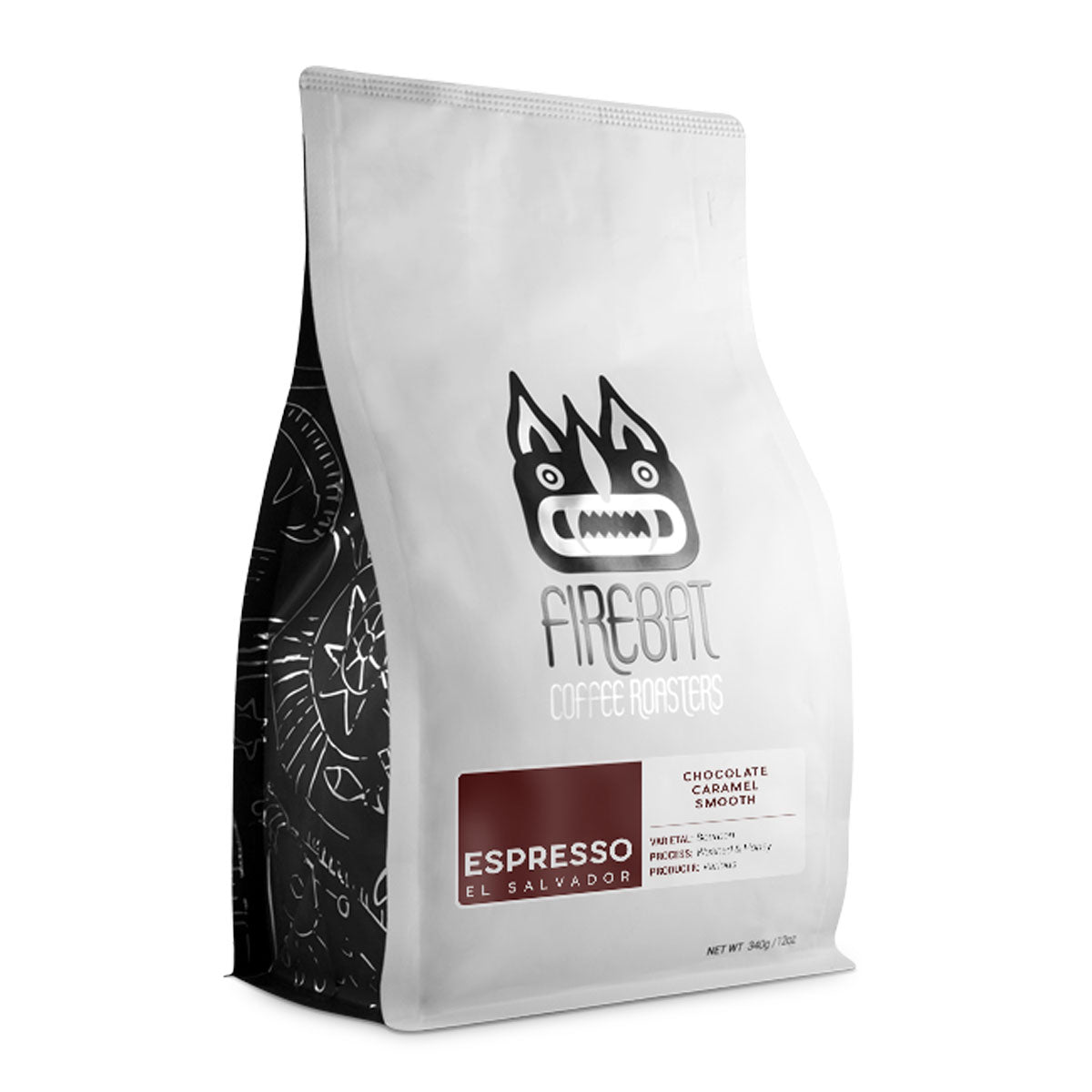 Firebat Espresso Whole Bean Coffee - 12oz Bag, Premium Arabica Beans for Rich & Bold Flavor - Perfect for Home Brewing, Espresso Machines & Gifts