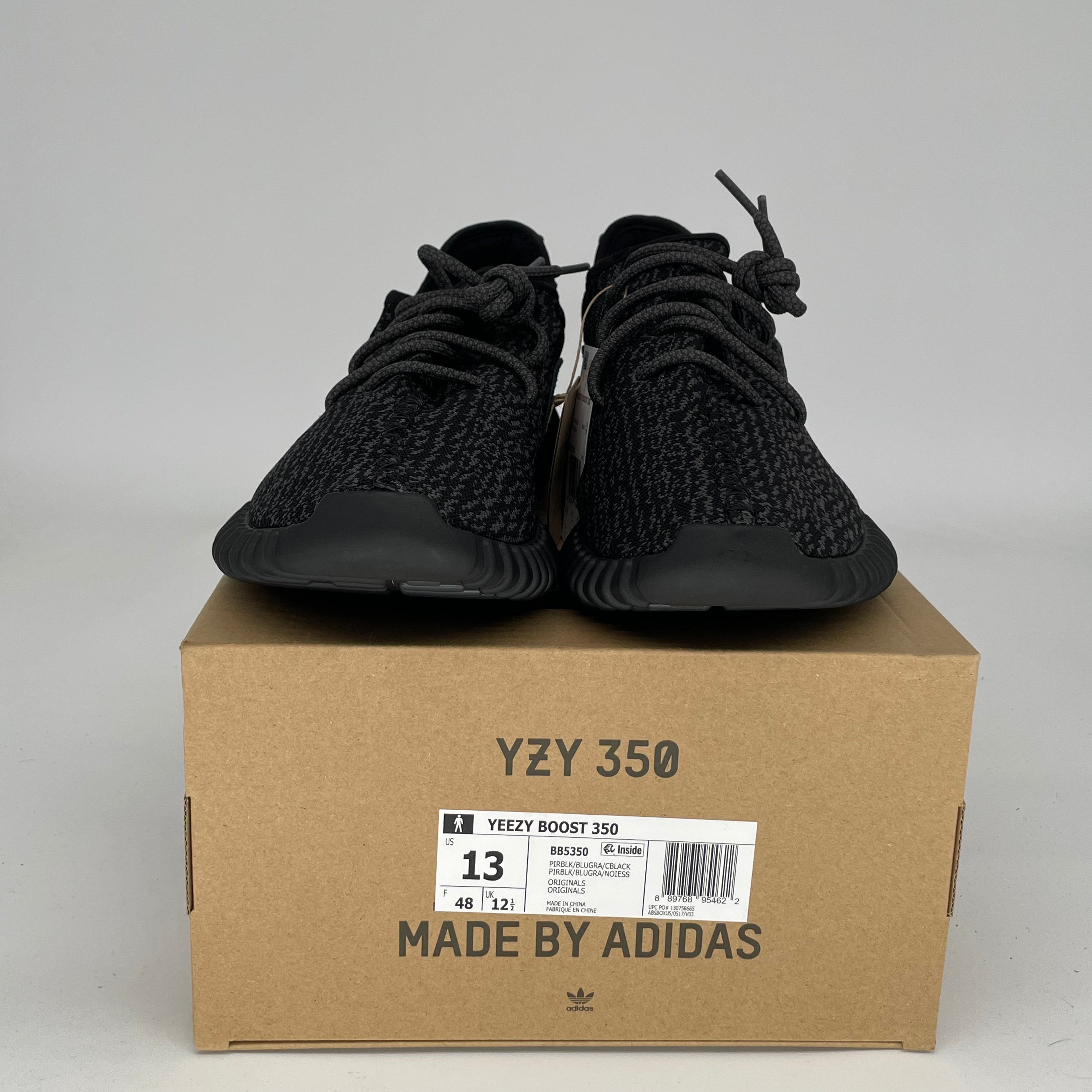 Adidas Yeezy Boost 350 V2 Pirate Black Men's Sneakers - Size 13 (BB5350) | Comfortable Running Shoes for Casual Wear & Street Fashion