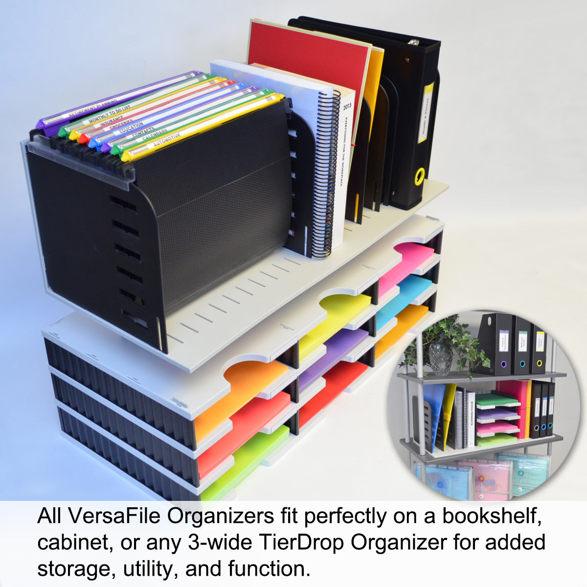Ultimate Office VersaFile All-in-One Desktop Organizer - Efficient File Sorter for Forms, Books, Binders & Hanging Files | Perfect for Home Office, School & Workspace Organization