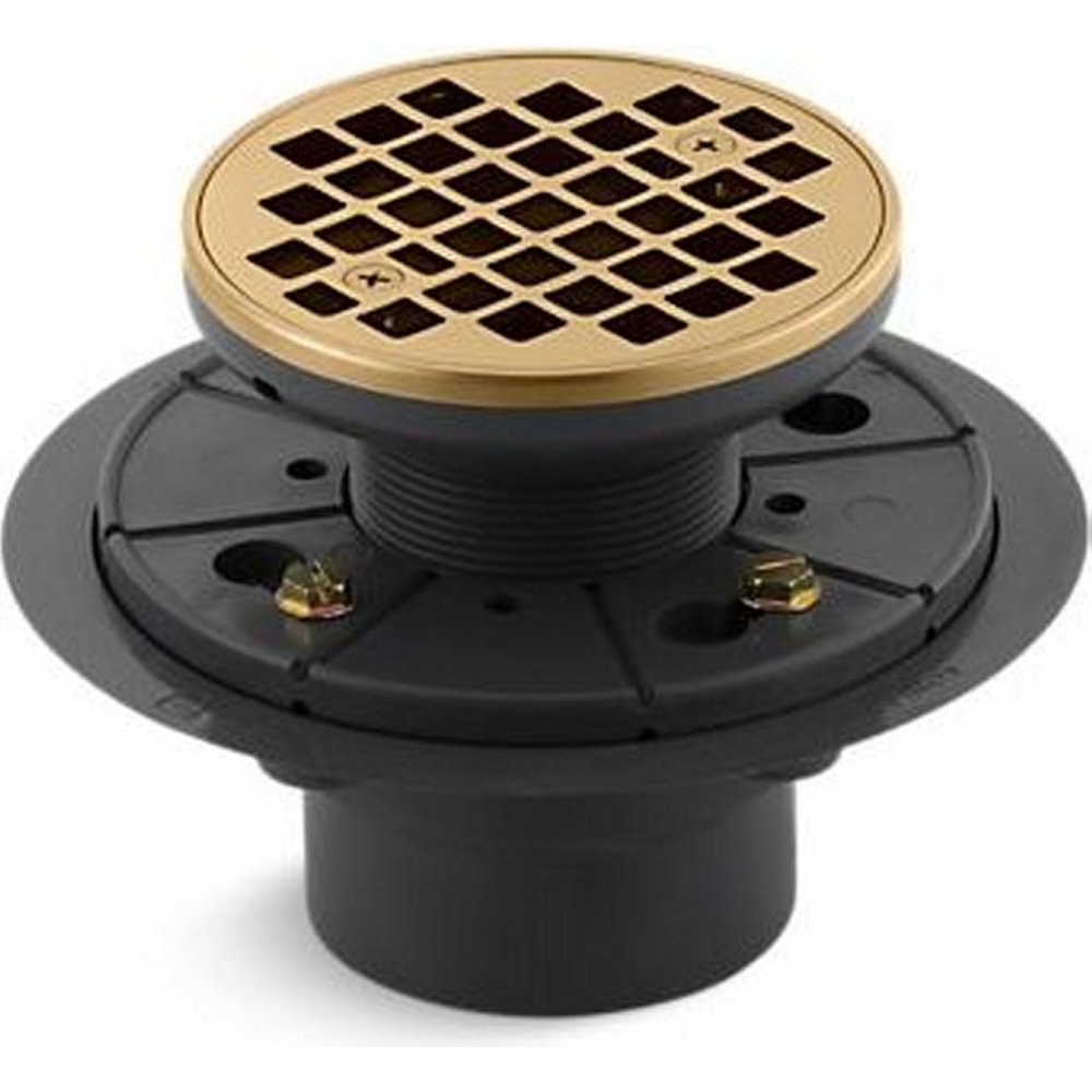 Kohler K-9135-BGD Round Tile-In Shower Drain - Brushed Gold Finish, Modern Design for Bathroom & Shower Remodel - Perfect for Luxury Homes, Hotels & Spa Renovations