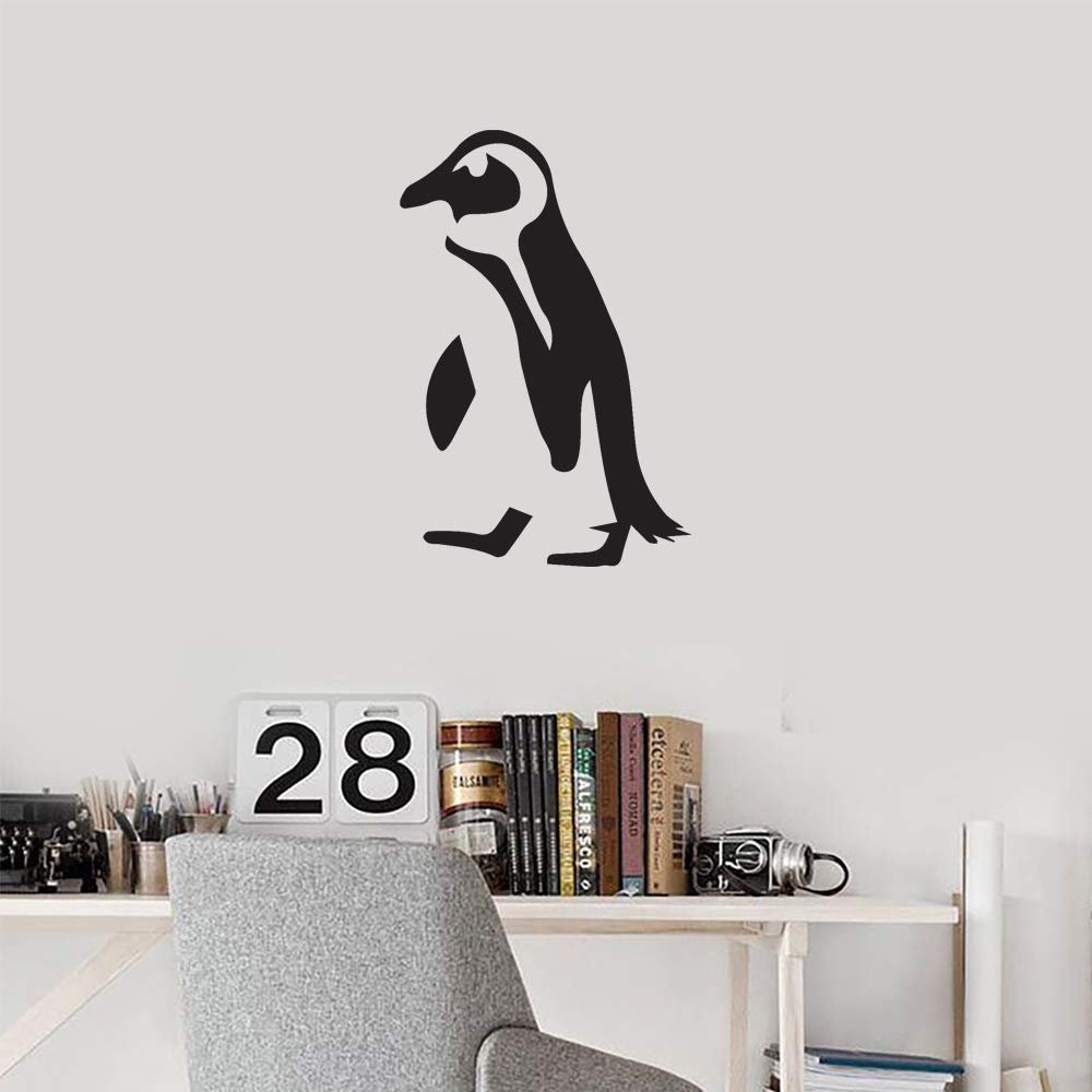Premium Waterproof Penguin Silhouette Vinyl Decals (Black, Set of 2) - Durable Stickers for Laptop, Phone, Helmet, Car Window, Mug & Wall Decor - Perfect for DIY Home Decoration, Office Accessories & Gift Giving