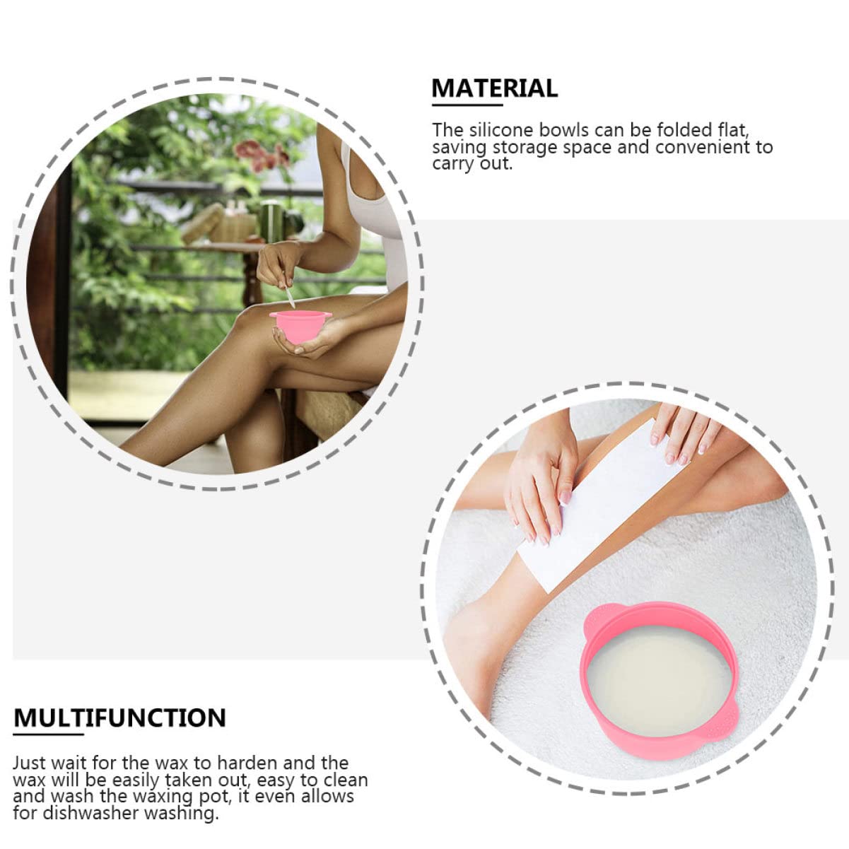 Mikinona 4-Piece Portable Wax Warmer Kit with Wax Bead Melter Bowl - Replacement Inner Pot & Waxing Accessories for Smooth Hair Removal at Home, Salon or Travel - Perfect for Eyebrows, Legs & Bikini Line - Ideal for DIY Beauty, Spa Treatments & On-the-Go Grooming - Great for Home Use, Professional Salons, Travel & Personal Care