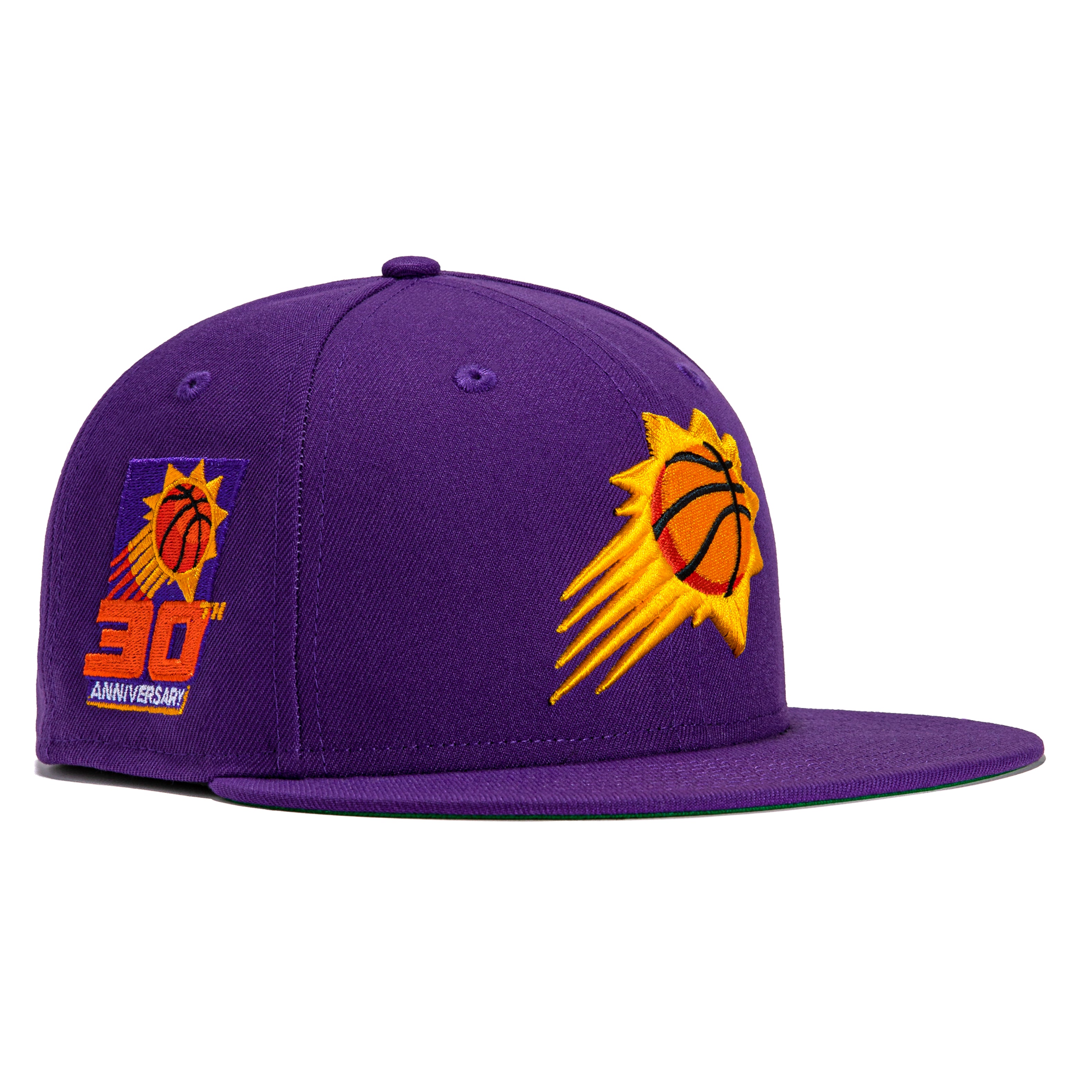 New Era 59Fifty Phoenix Suns 30th Anniversary Patch Snapback Hat - Purple NBA Basketball Cap for Men & Women - Perfect for Games, Collecting & Streetwear Fashion
