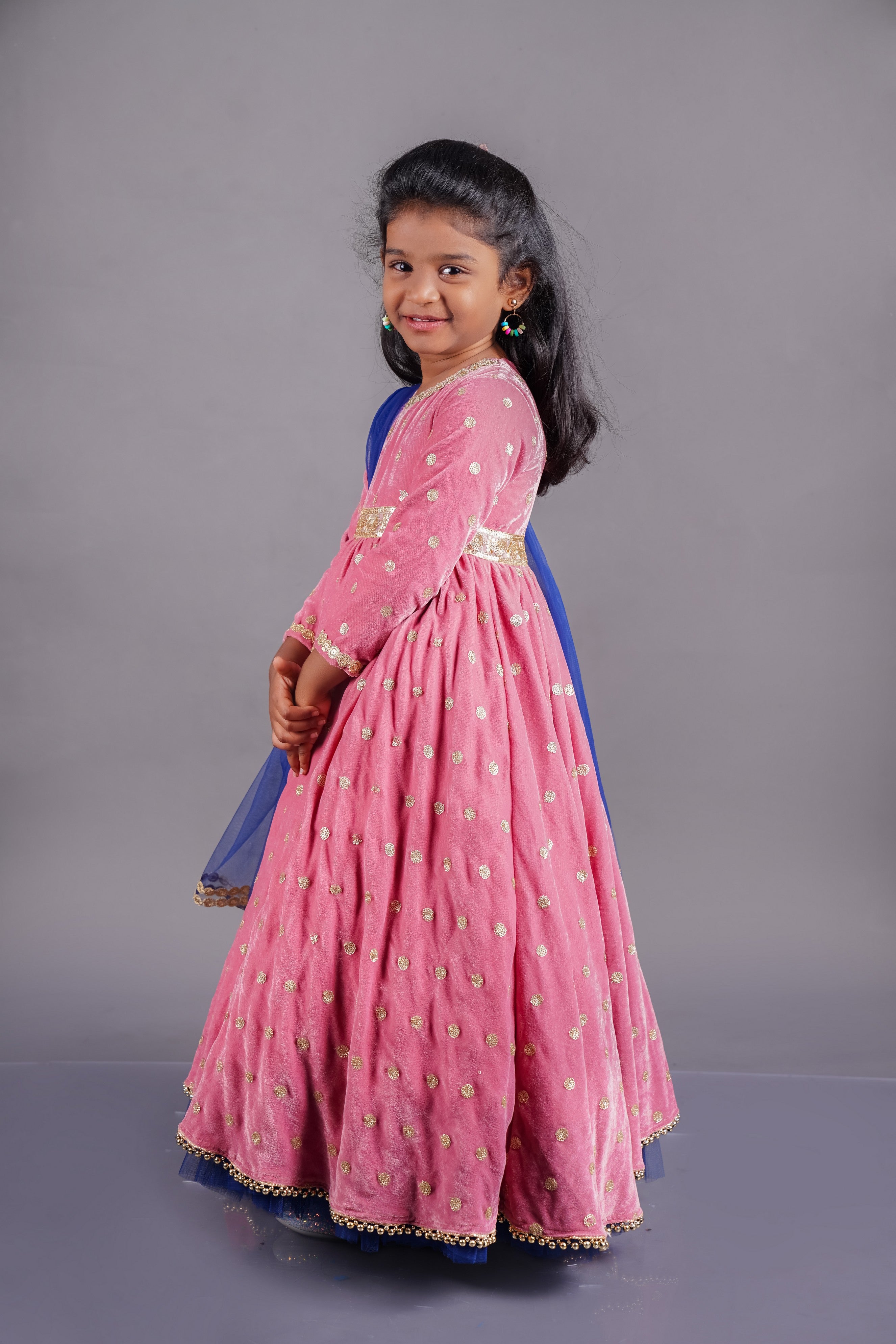 Pre Order: Elegant Pink Anarkali Dress with Matching Dupatta - Perfect for Weddings, Festivals & Special Occasions