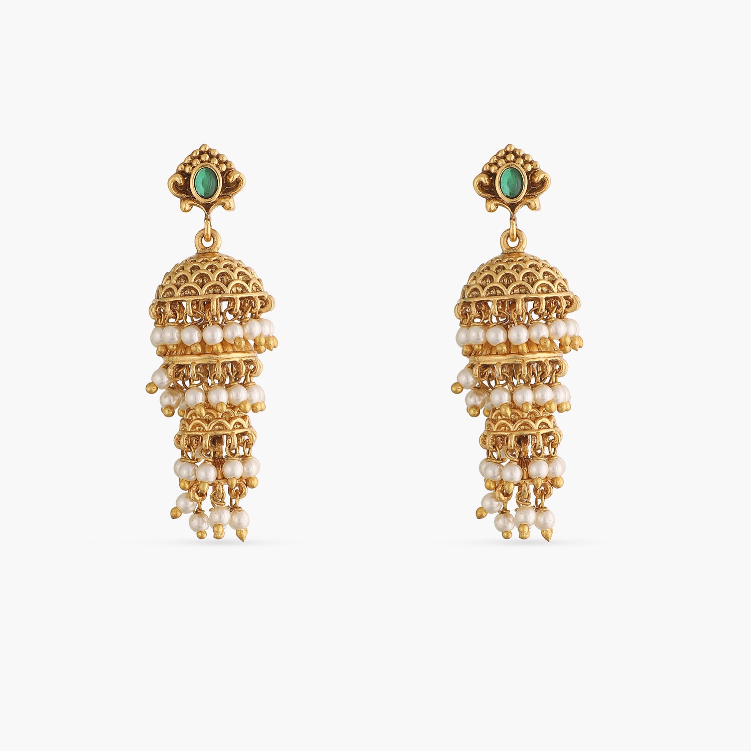 Nivara Four Layer Jhumka Earrings for Women - Traditional Indian Ethnic Jewelry - Perfect for Weddings, Parties & Festive Occasions