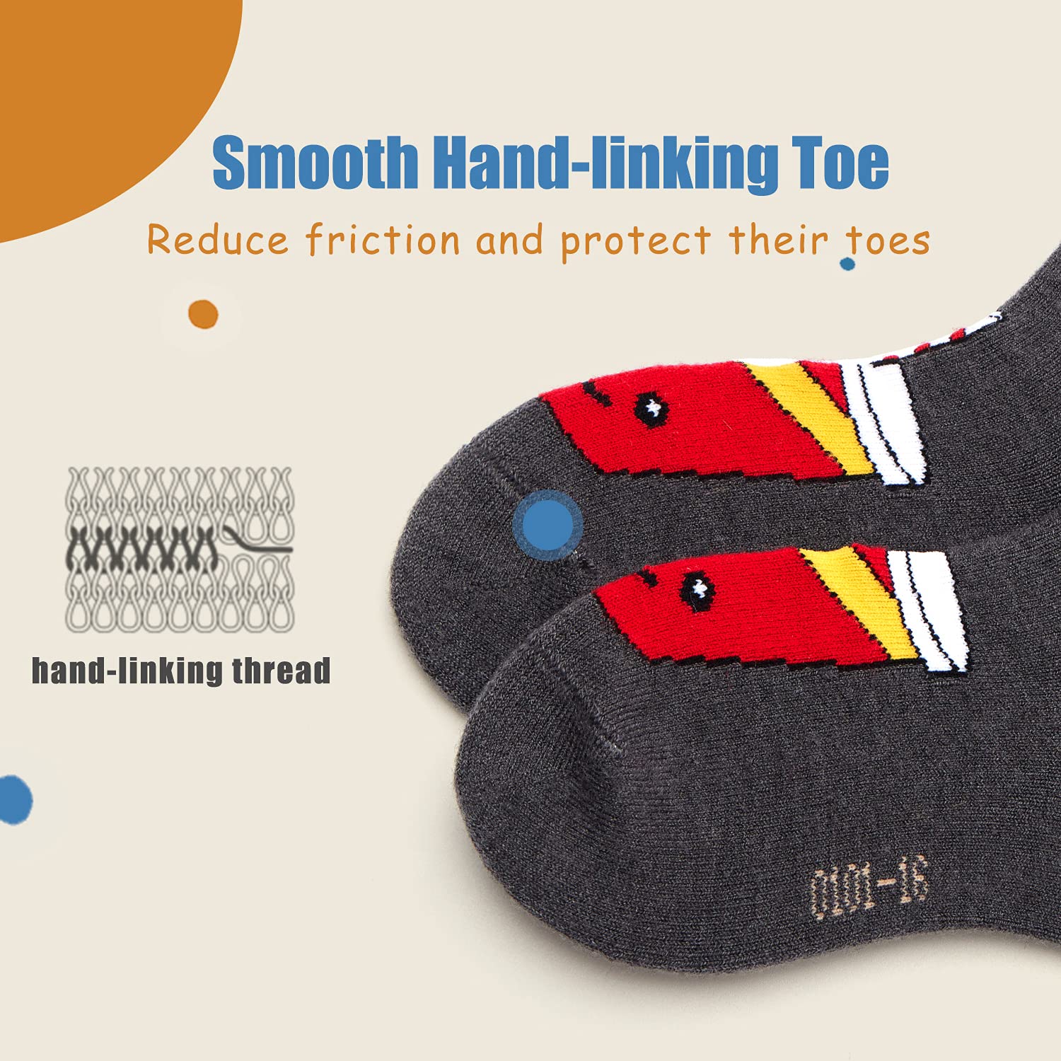 Warm Wool Socks for Boys - 6 Pairs Thermal Winter Crew Socks for Kids - Perfect for Cold Weather, Outdoor Activities & School Days
