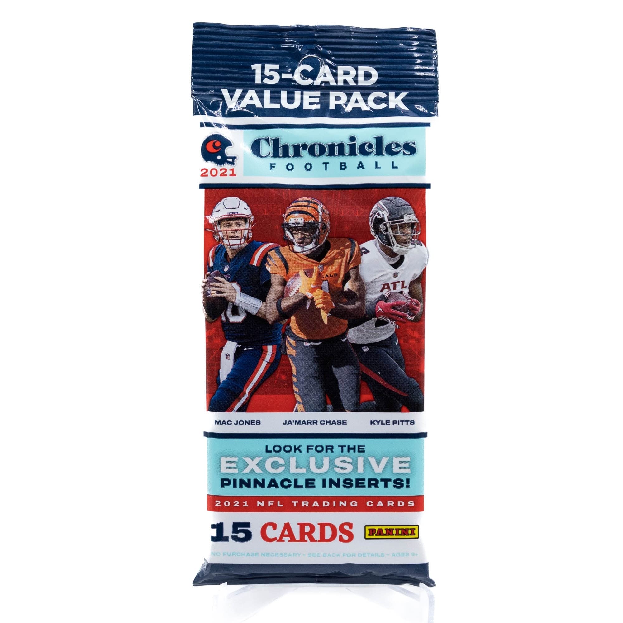 2021 Panini Chronicles NFL Trading Cards Value Pack - 15 Collectible Football Cards for Sports Fans & Collectors | Perfect for Gifts, Trading, and Display