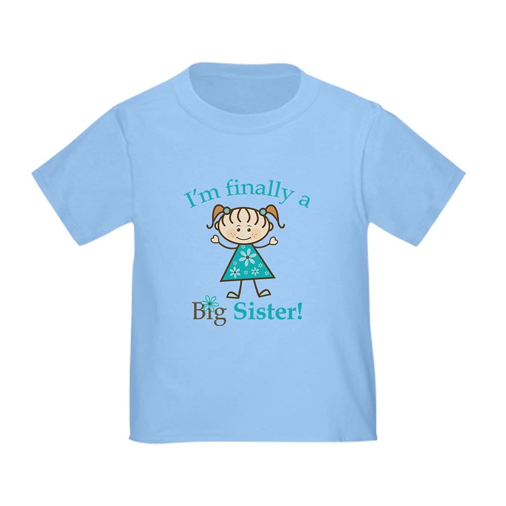 Big Sister Finally Toddler T-Shirt - Cute & Comfortable Toddler Tee for Siblings - Perfect for Family Photos & Special Occasions