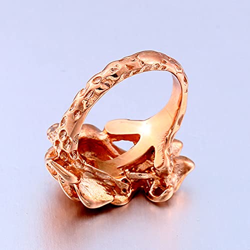 Stainless Steel Rose Flower Ring for Women - Elegant Statement Jewelry for Parties, Weddings & Everyday Wear