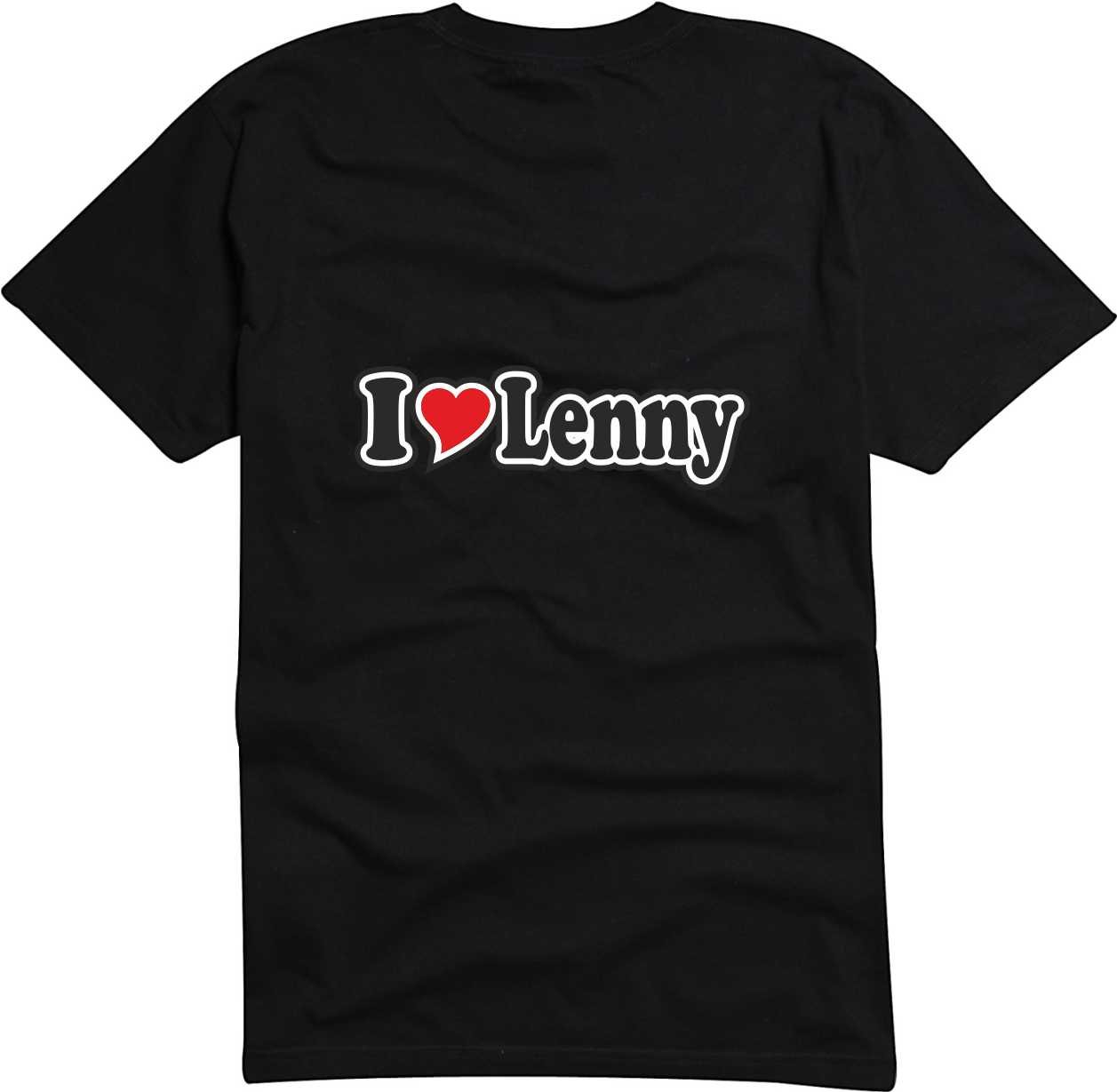 Black Dragon Graphic T-Shirt for Men - Heart Design I Love Lenny Print - Perfect for Carnival Parties & Casual Wear