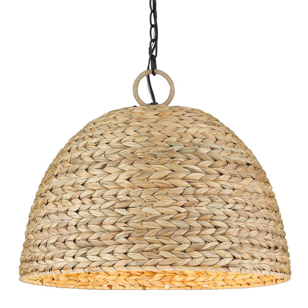 Remi 5-Light Woven Rattan Pendant Light Fixture - Modern Boho Ceiling Light for Dining Room, Kitchen Island & Bedroom