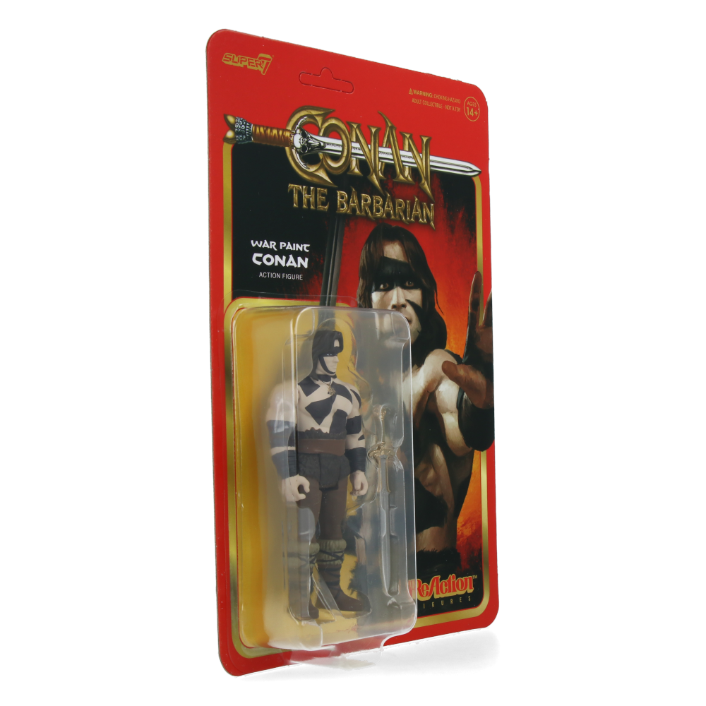 Conan the Barbarian War Paint Action Figure - ReAction Series Wave 2 - Collectible Toy for Fans & Display Scenes