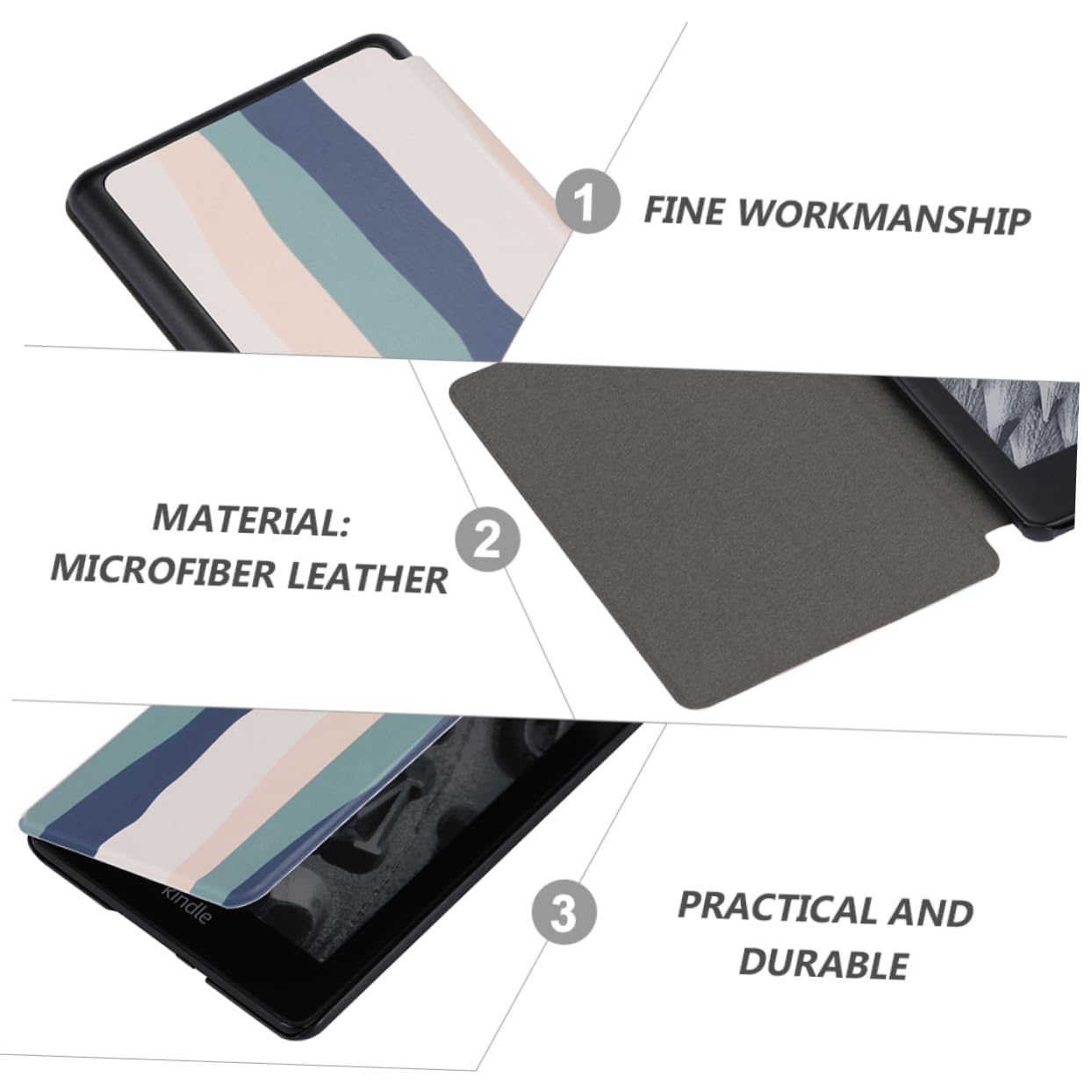 BelliFFY Ultra Thin Protective Case for Kindle & Ebook Readers - Microfiber Leather Cover with Lash Cup in Green | Perfect for Reading, Travel & Daily Use