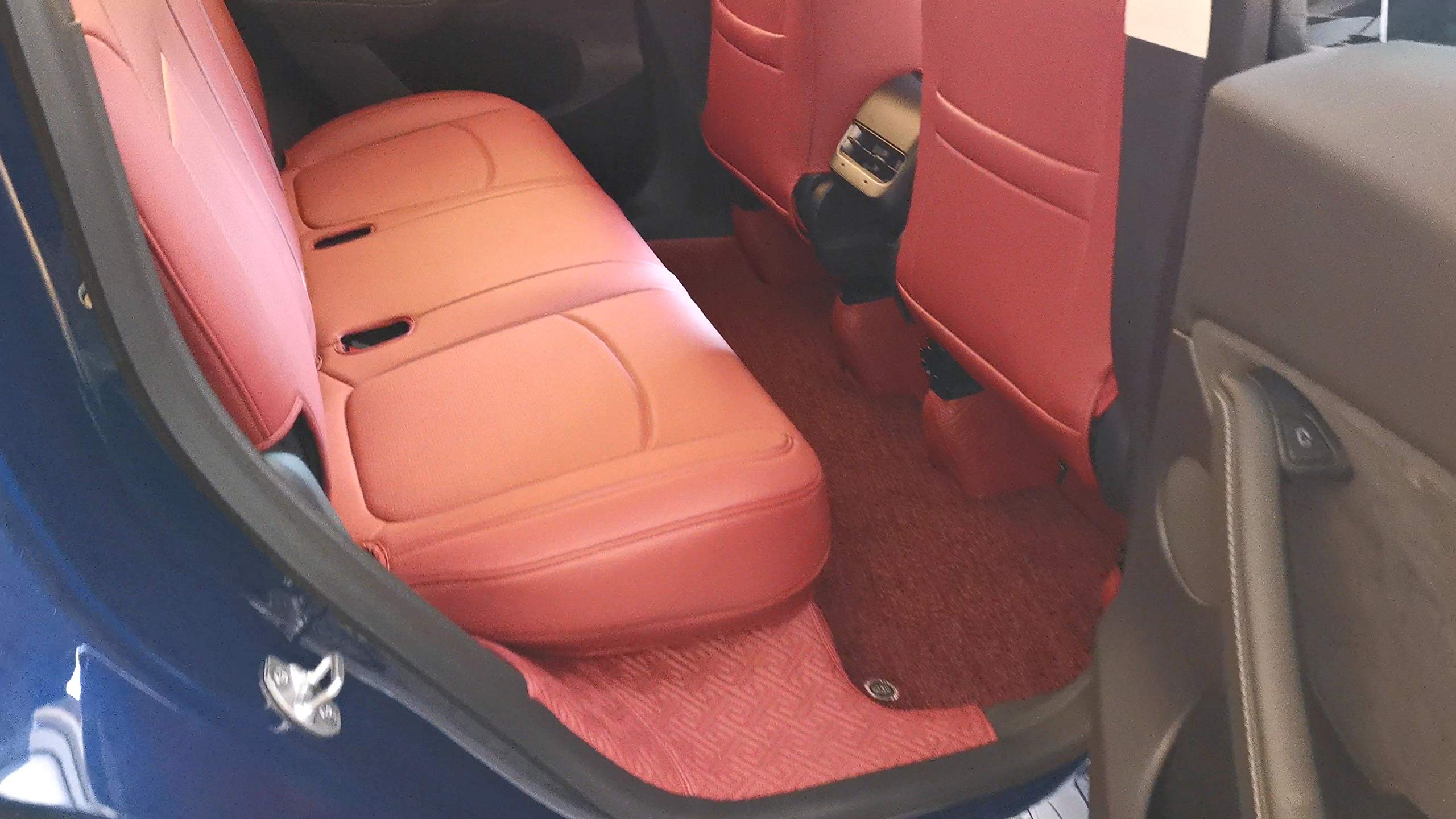 Premium Tesla Model Y Seat Covers (2017-2023) - Custom Fit Synthetic Leather Car Seat Protectors - All Weather Back Seat Cover Only - Perfect for Road Trips & Daily Commute