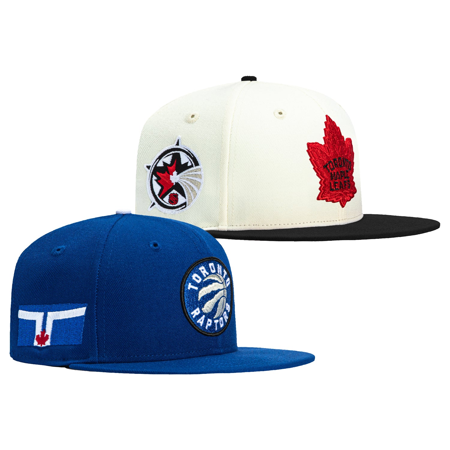 New Era 59Fifty NBA x NHL Crossover Toronto Pack Snapback Hat - Official Licensed Sports Cap for Basketball & Hockey Fans - Perfect for Game Day, Streetwear & Collectors
