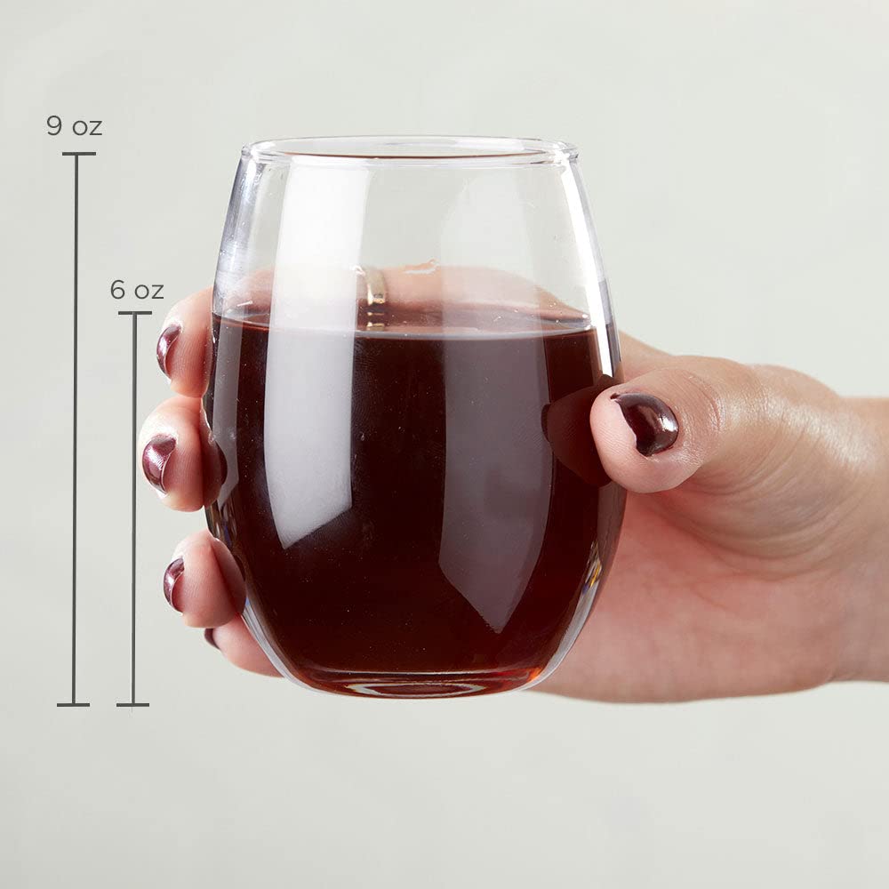 Personalized Stemless Wine Glass Set - 9 oz, 48pcs Black Custom Wedding Favors - Engraved Bridal Shower Party Gifts with Custom Text - Perfect for Wedding Receptions, Anniversary Celebrations & Bachelorette Parties