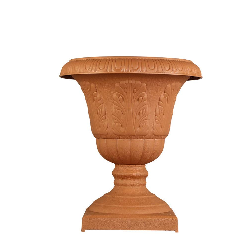 XCJ Outdoor Flower Pot - Plastic Planter for Plants, Bonsai, Wine Glass Style - Detachable & Durable Brown Garden Pot for Patio, Balcony, and Home Decor