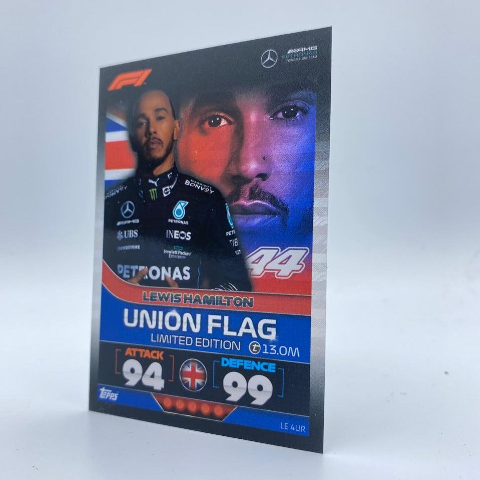 Lewis Hamilton Union Flag #LE4UR Turbo Attax 2022 Trading Card - Perfect for F1 Collectors, Gift Ideas & Sports Memorabilia Enthusiasts