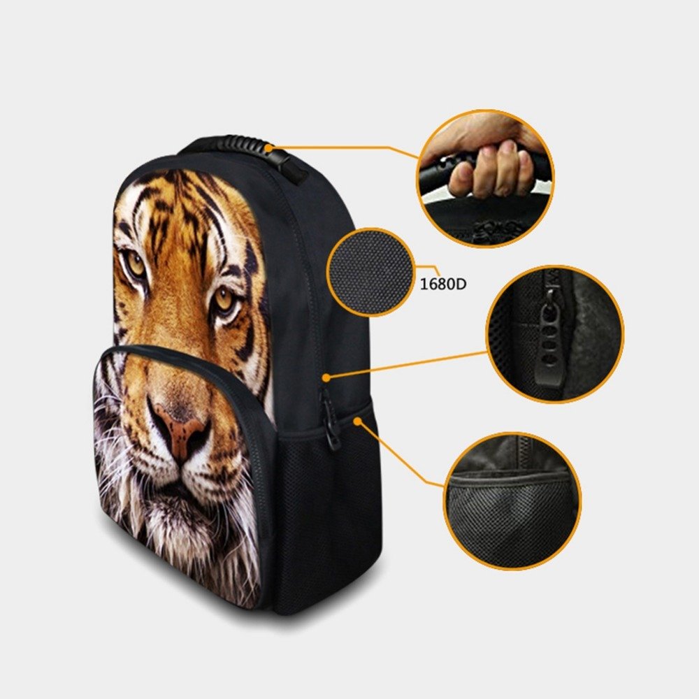 HW Animal Print School Backpack for Kids & Teens - 17 Inch Laptop Backpack for College, High School & Daily Use - Cute Casual Daypack for Boys & Girls - Perfect for School, Travel & Outdoor Activities
