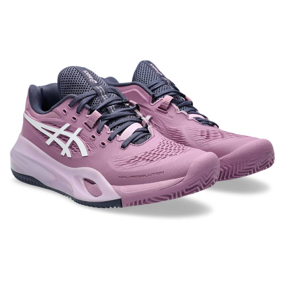 ASICS Gel Resolution X Clay Women's Tennis Shoes - Ube Pink/White | High-Performance Court Shoes for Clay Courts | Perfect for Competitive Matches & Training