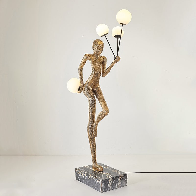 Modern Juggling Sculptor Floor Lamp - Adjustable LED Standing Light for Living Room, Bedroom & Office - Artistic Home Decor Lighting