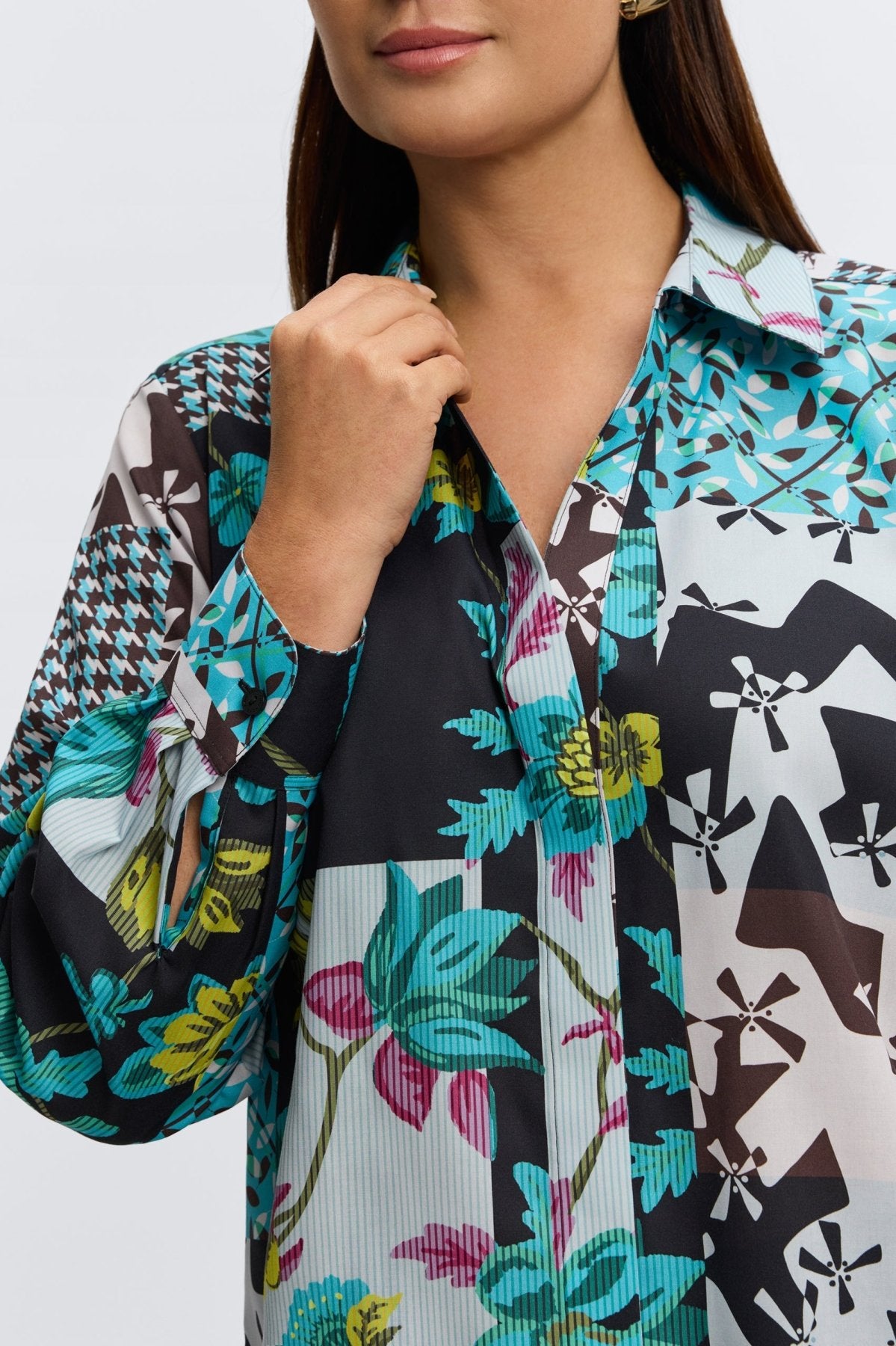 Agnes Plus Fall Long Sleeve Popover Shirt for Women - Stylish Casual Button Down Blouse for Work, Date Night & Autumn Outfits