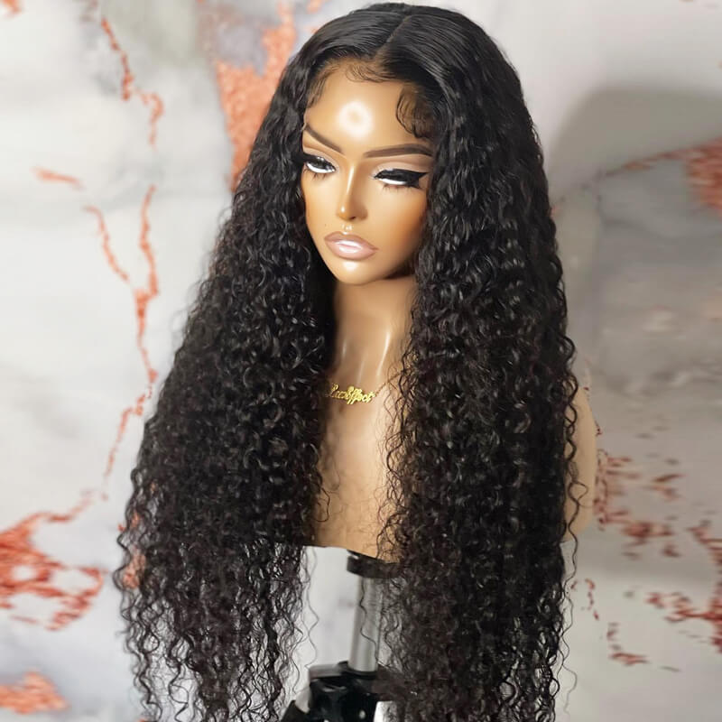 Eullair 4x4 HD Transparent Lace Closure Wig - 100% Human Hair Wigs for Women with All Textures (12