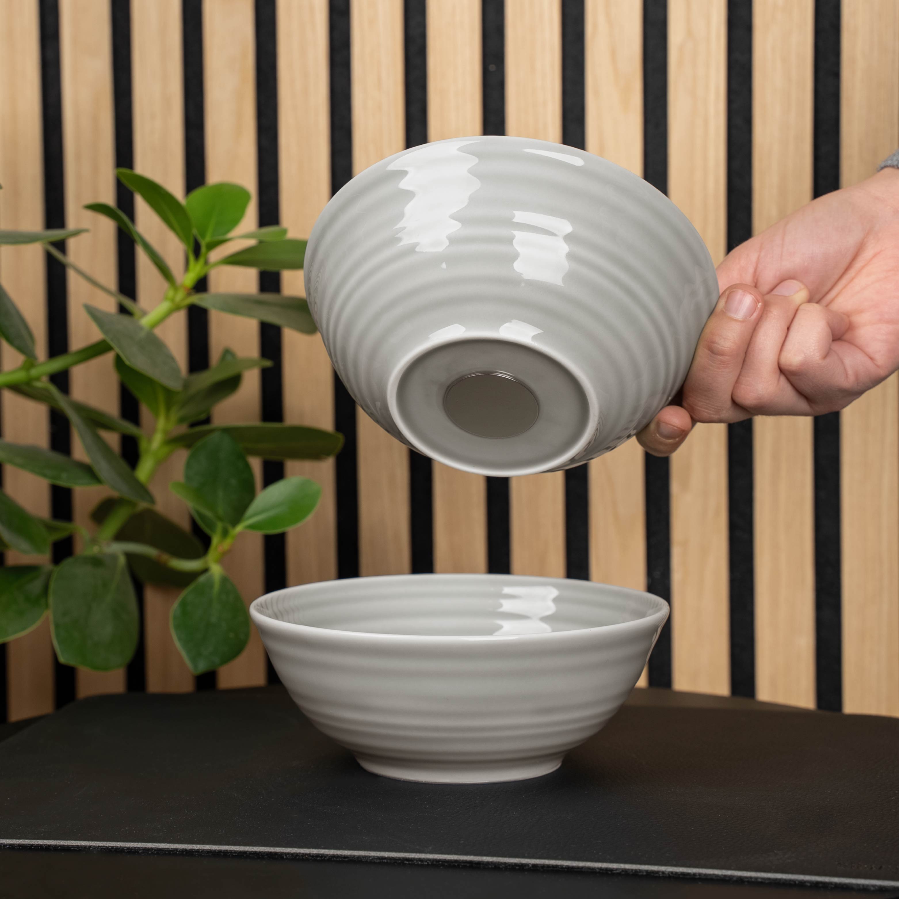 Premium Porcelain Bowls with Magnet Base - 16cm Set for Dining, Kitchen & Home Decor - Ideal for Soup, Salad, Desserts & Stylish Table Setting