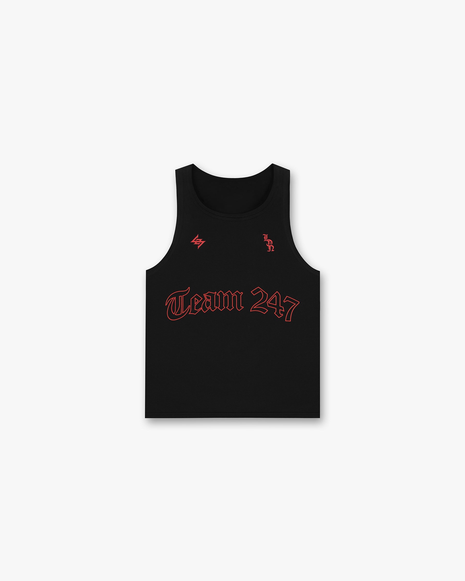 247 London Singlet for Men - Soft Cotton Sleeveless Undershirt, Black - Perfect for Gym, Workout & Everyday Wear