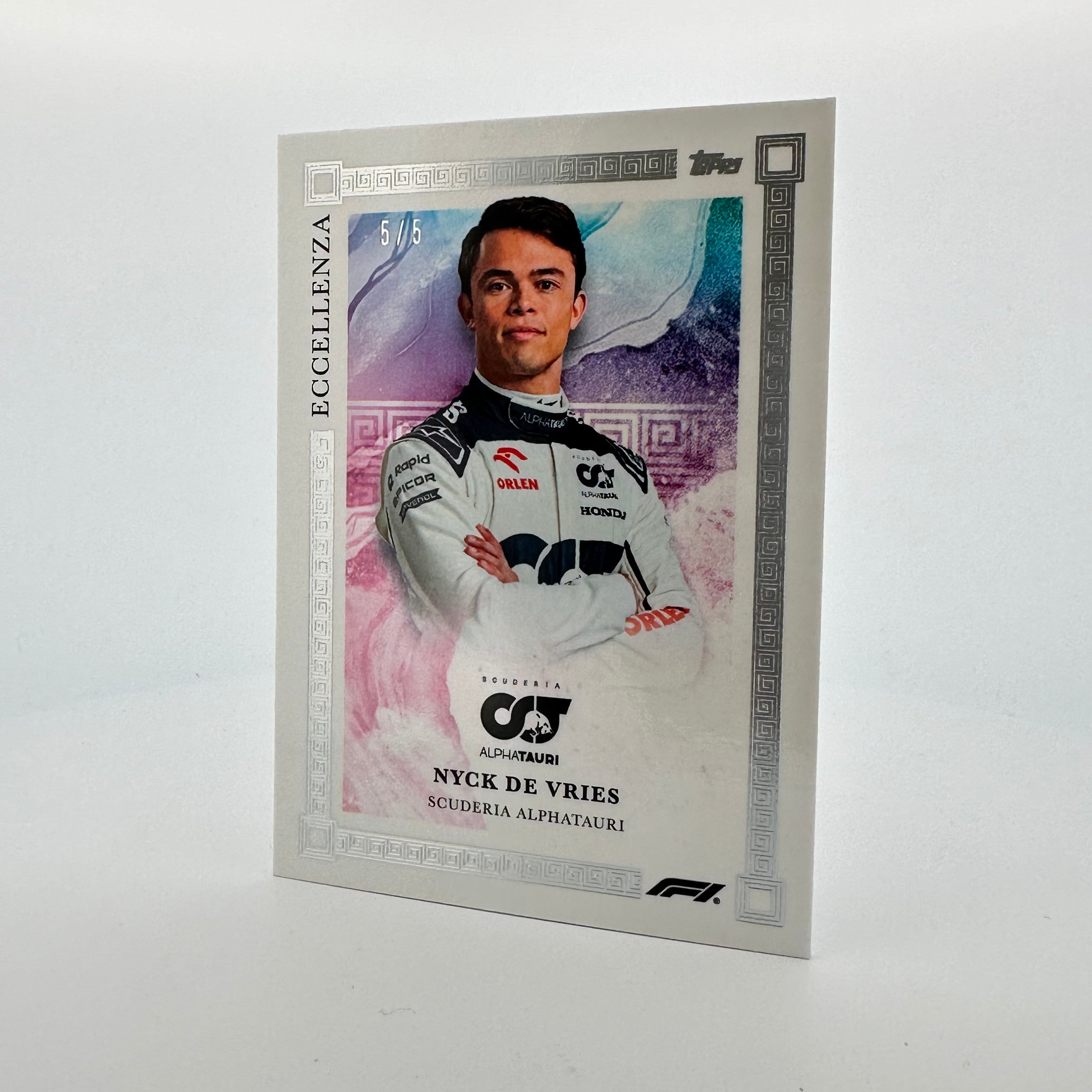 Rainbow Nyck de Vries 2023 Eccellenza - Premium Collectible Racing Driver Card - Perfect for F1 Fans, Sports Memorabilia Collectors & Gift Giving