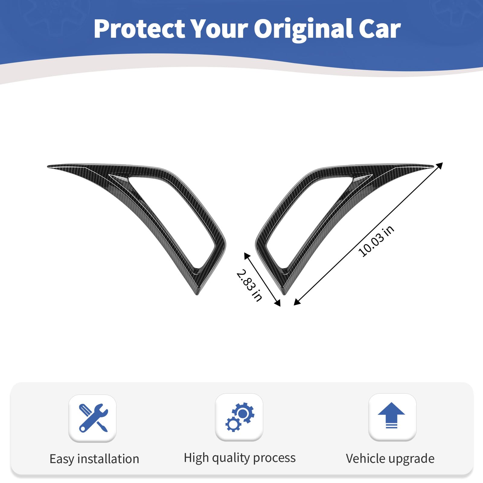 Jeep Wrangler JL JLU & Gladiator JT Side Fender Vent Decal Trim Cover (2018-2024) - Carbon Fiber Exterior Accessories - 2pcs - Off-Road & Street Style Upgrade