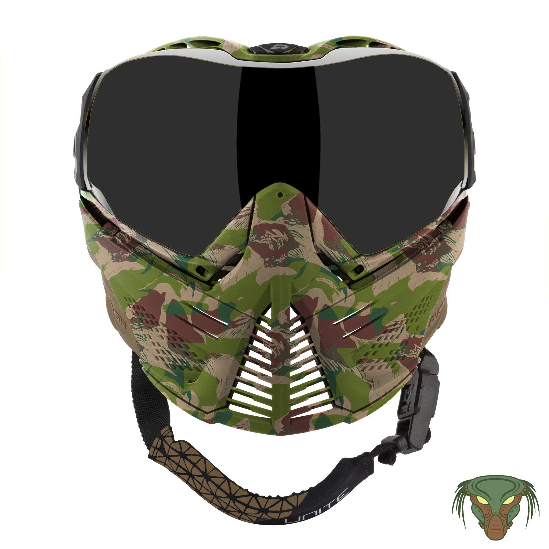 Push Unite Paintball Mask (Predator Camo) - Anti-Fog Lens, Full Face Protection for Paintball, Airsoft & Outdoor Sports - Perfect for Woodland Games & Tactical Training