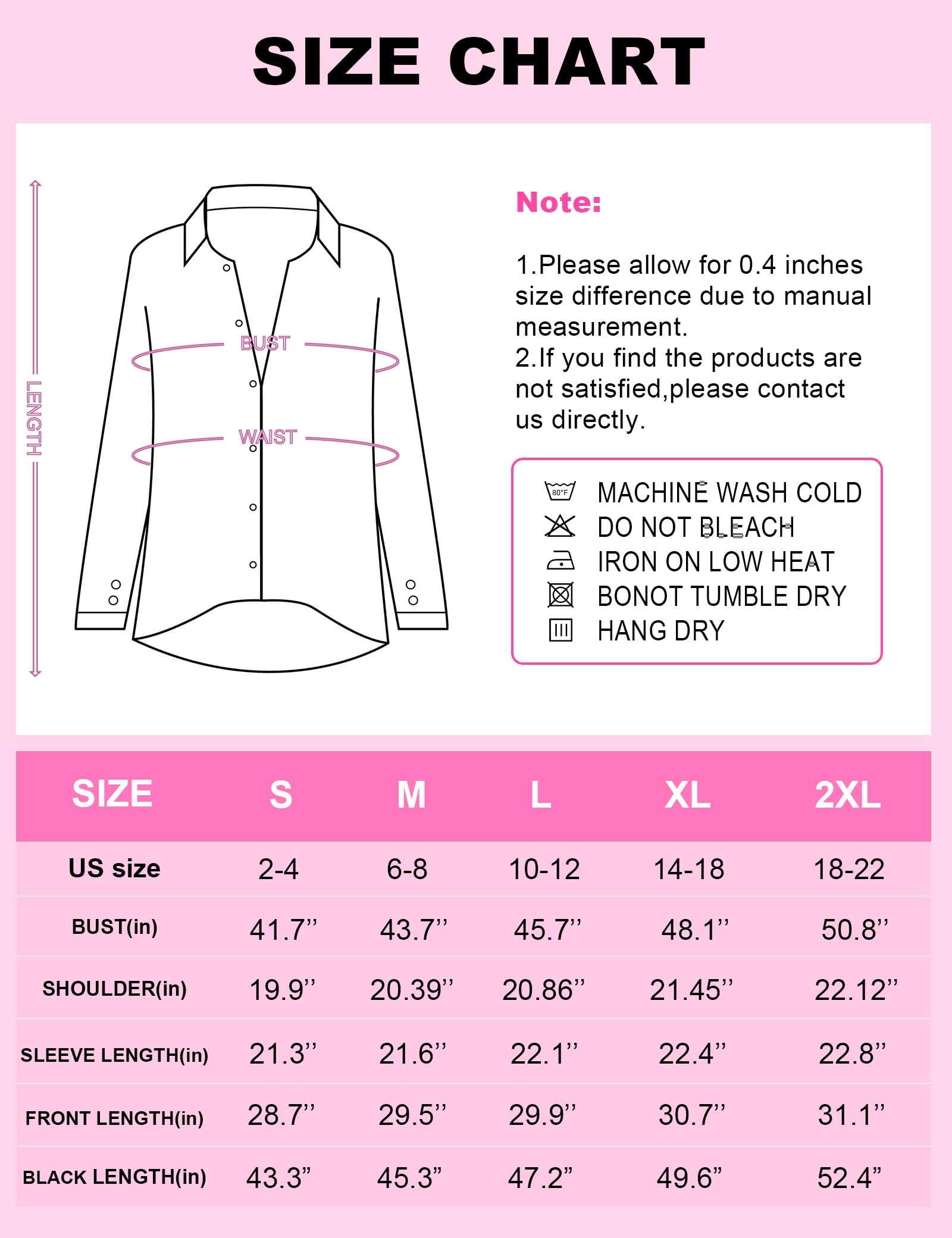 Siliteelon Women's Cotton Button Down Shirts - Long Sleeve V-Neck Casual Blouse with Pockets | Office Wear, Business Casual & Everyday Outfits