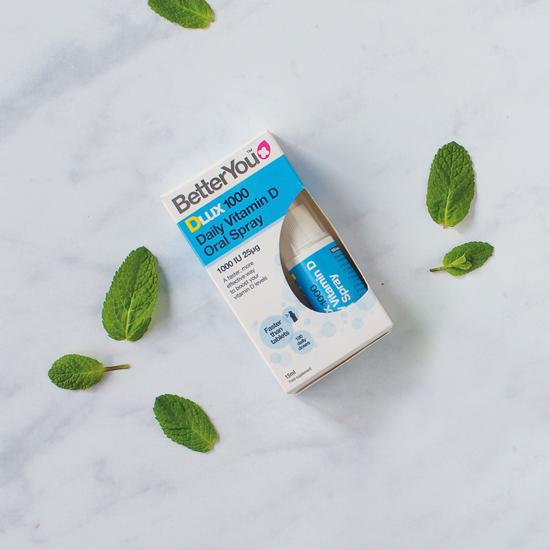 BetterYou DLux 1000 Vitamin D Oral Spray 15ml - Fast-Absorbing Vitamin D3 Supplement for Immune Support & Bone Health - Perfect for Home, Office & Travel Use