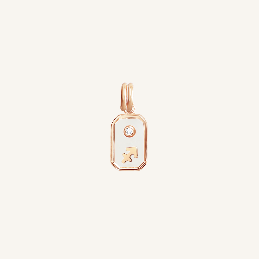 Iridescent Zodiac Charm Sagittarius Necklace Pendant - Perfect for Birthday Gifts, Astrology Lovers & Spiritual Jewelry Collection