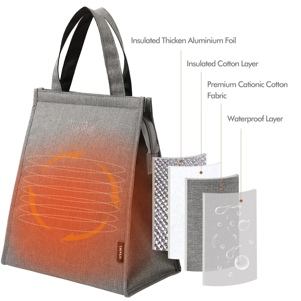 Insulated Lunch Bag for Women & Men - Large Reusable Lunch Tote with Zipper, Thermal Lunch Box for Office, School & Picnics | Perfect for Meal Prep, Work Commutes & Outdoor Activities